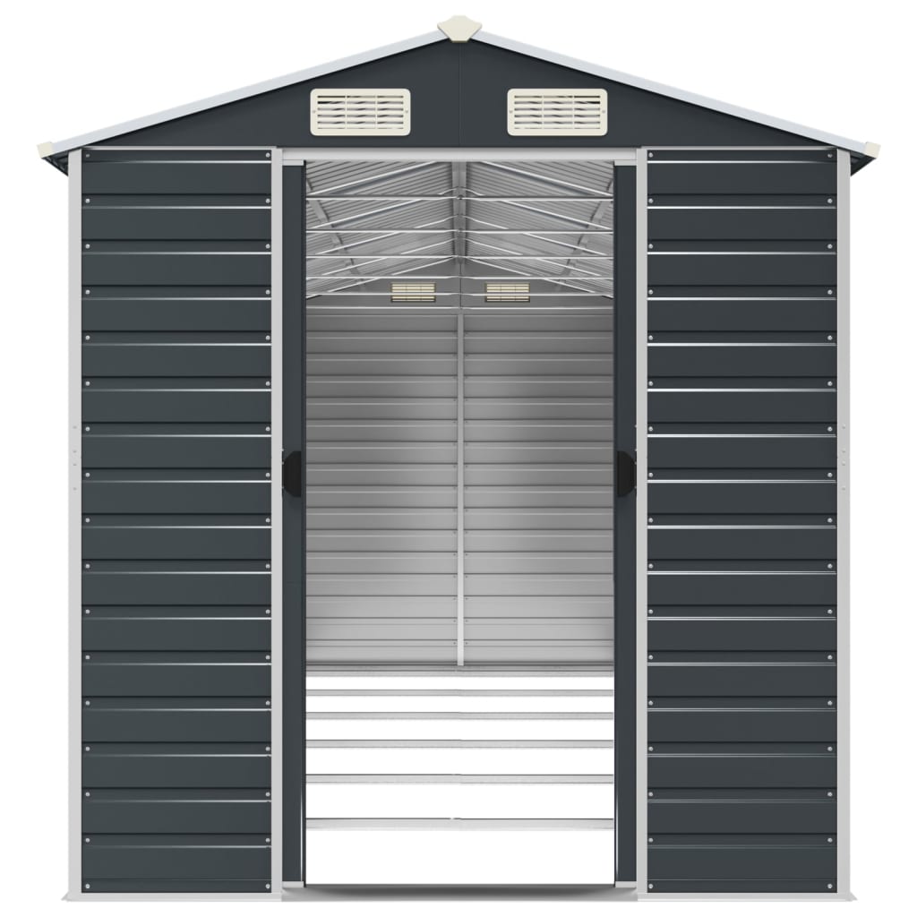 vidaXL Garden Shed | Anthracite | Galvanised Steel | Large | Garden Shed 5
