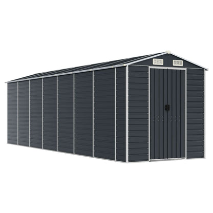 vidaXL Garden Shed | Anthracite | Galvanised Steel | Large | Garden Shed 2