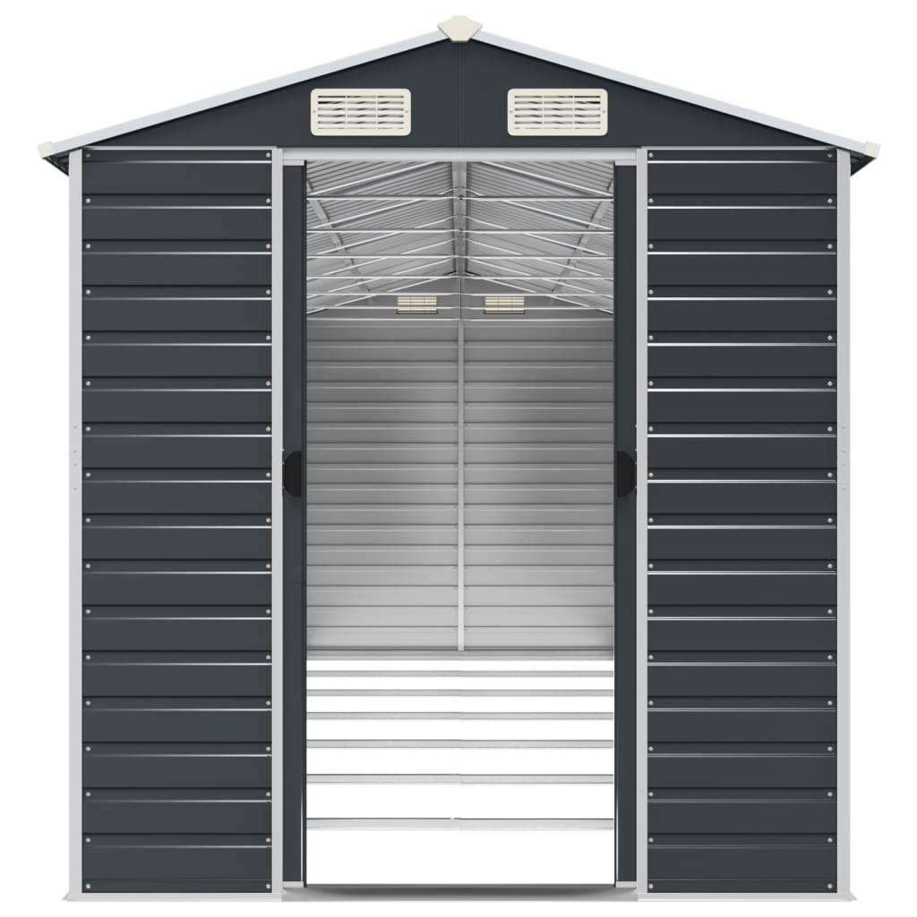 vidaXL Garden Shed | Anthracite | Galvanised Steel | Large | Garden Shed 5