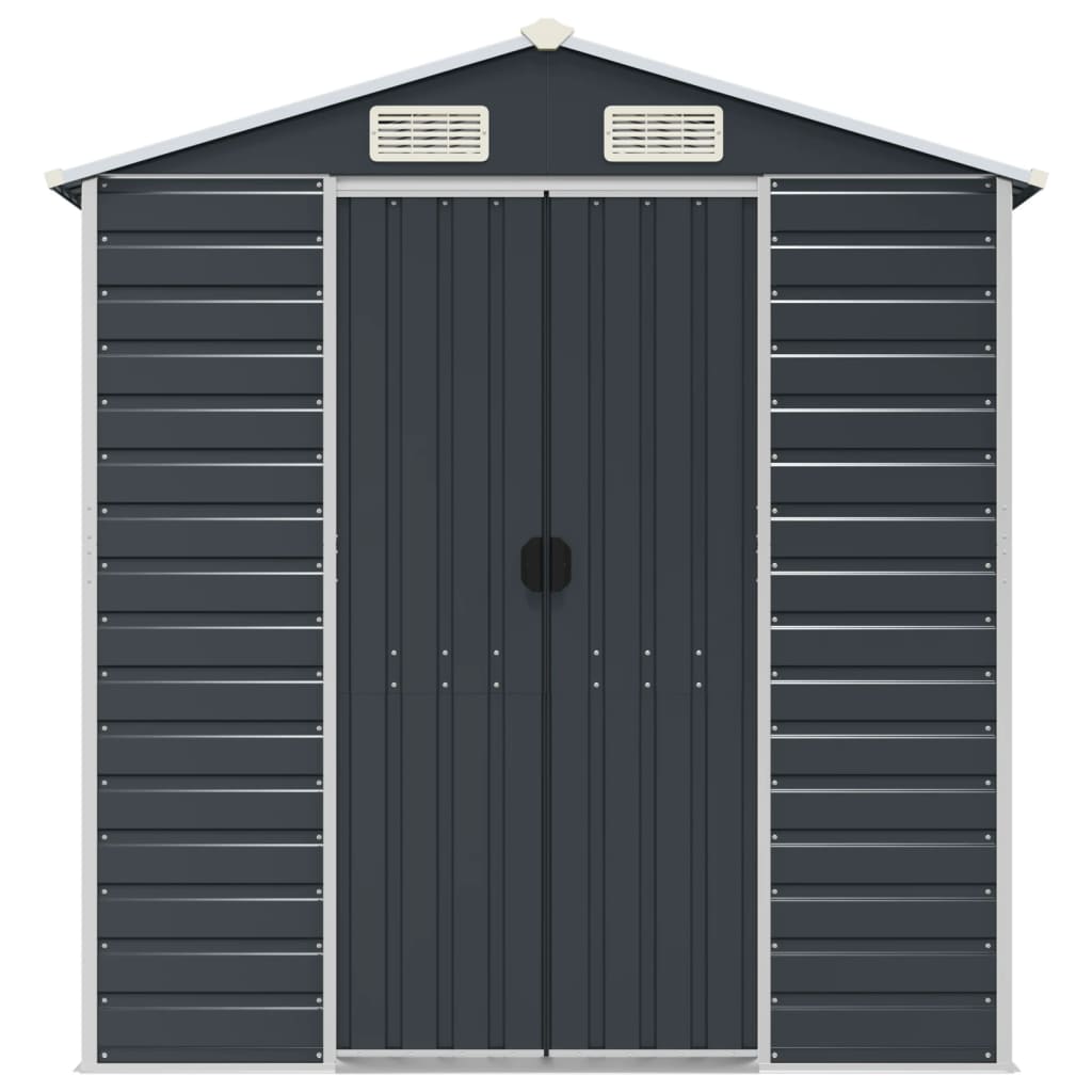 vidaXL Garden Shed | Anthracite | Galvanised Steel | Large | Garden Shed 4