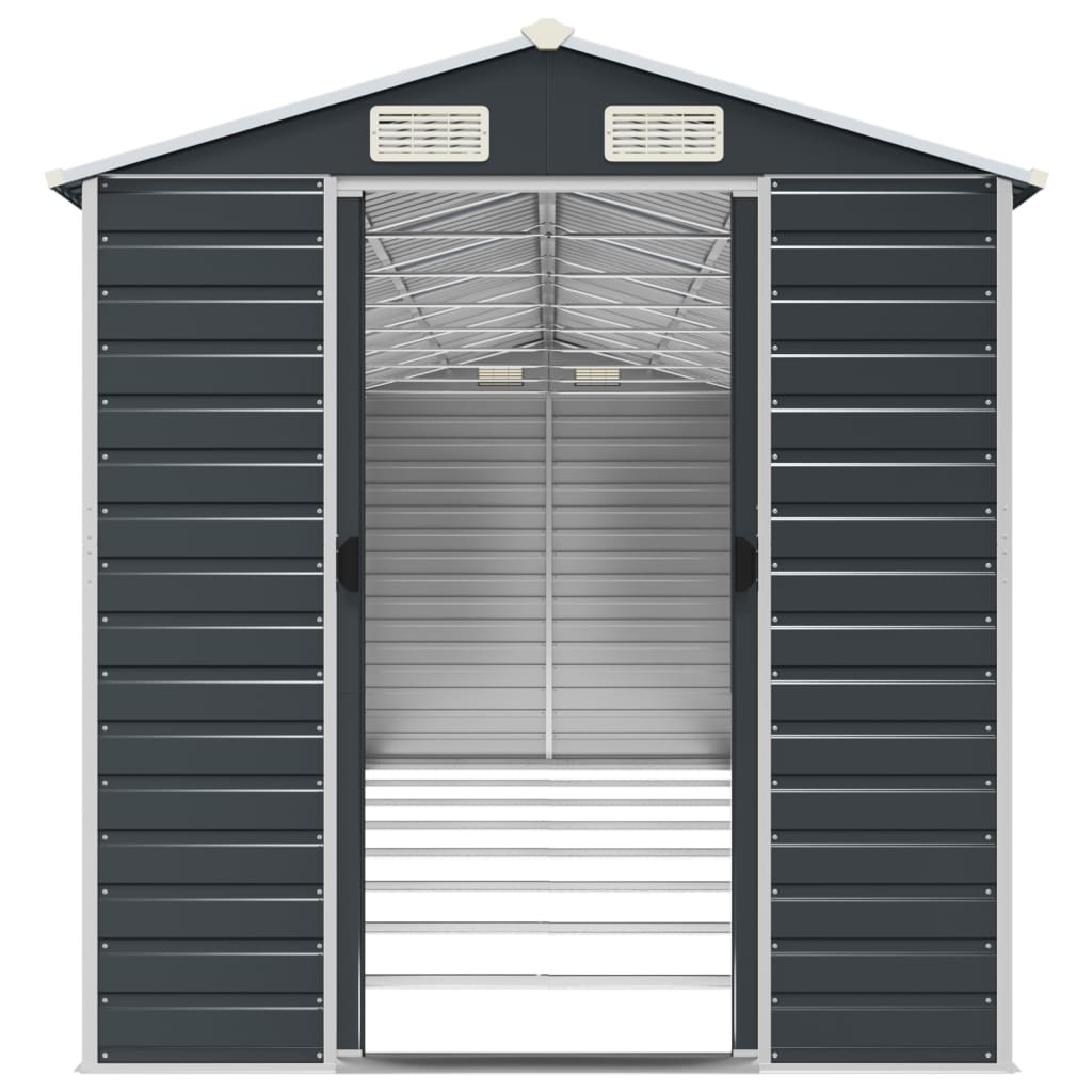 vidaXL Garden Shed | Anthracite | Galvanised Steel | Large | Garden Shed 5