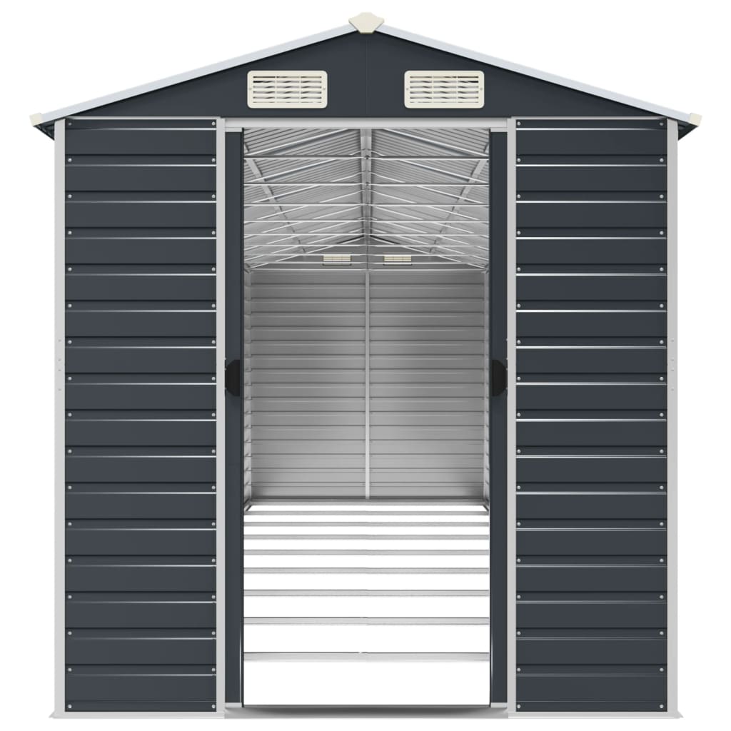 vidaXL Garden Shed | Anthracite | Galvanised Steel | Large | Garden Shed 5