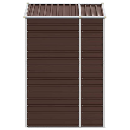 vidaXL Garden Shed Brown 191x130x198 cm Galvanised Steel 6