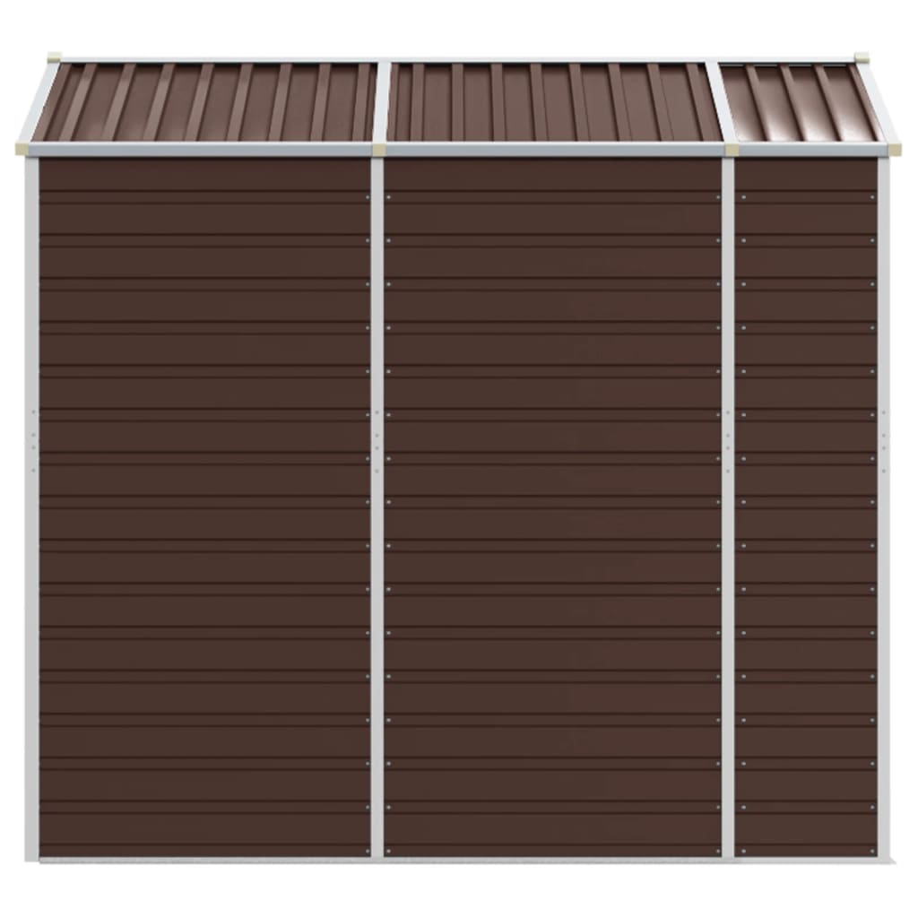 vidaXL Garden Shed | Brown | Galvanised Steel | 191x215x198 cm | Garden Shed 6