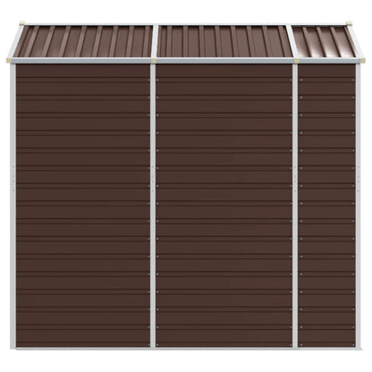 vidaXL Garden Shed | Brown | Galvanised Steel | 191x215x198 cm | Garden Shed 6
