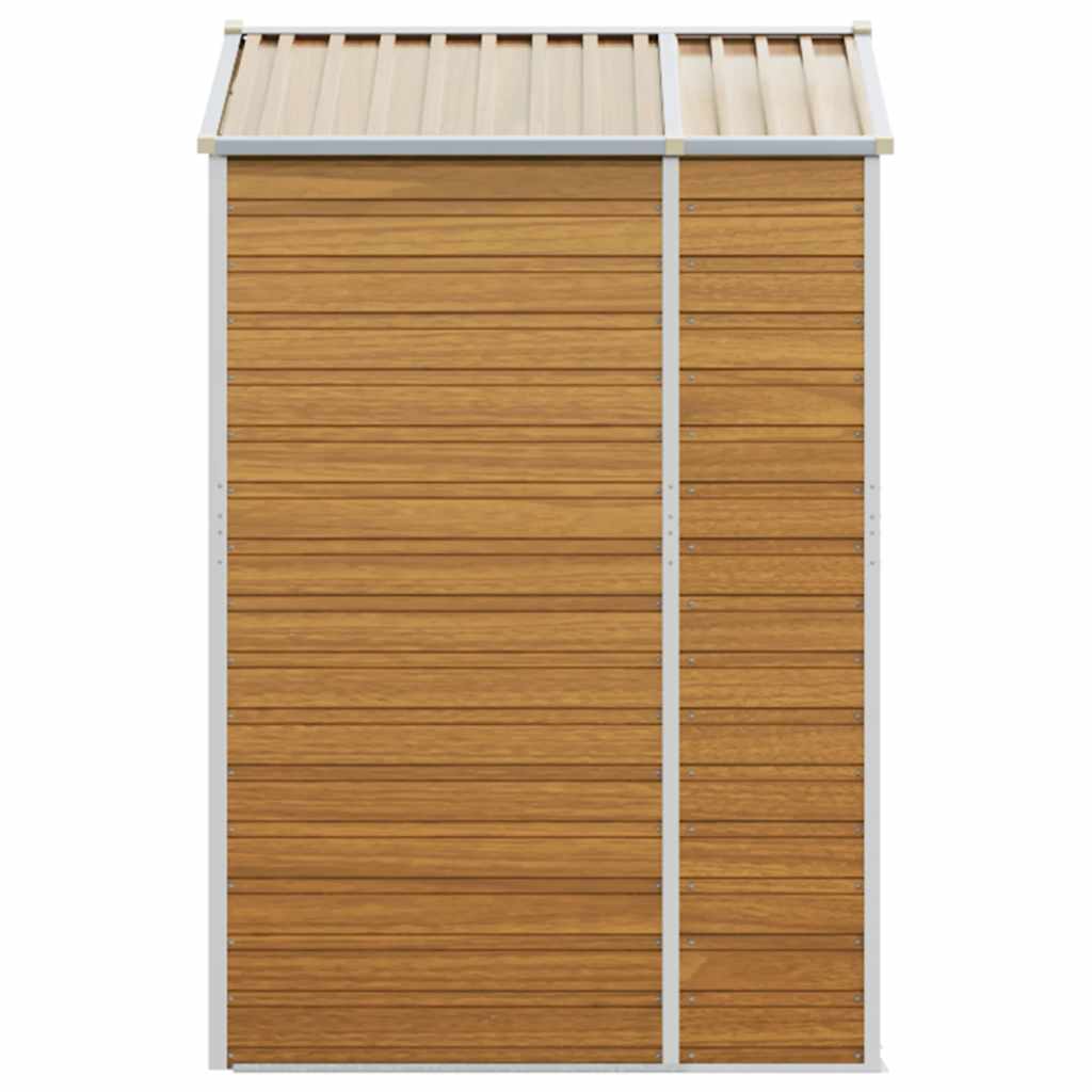 vidaXL Garden Shed Light Brown 191x130x198 cm Galvanised Steel 6