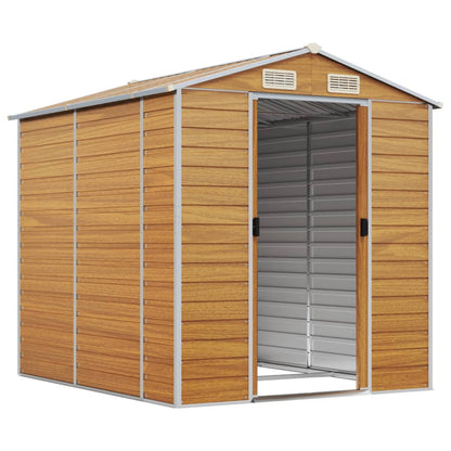 vidaXL Garden Shed | Light Brown | Galvanised Steel | Large | Garden Shed 3