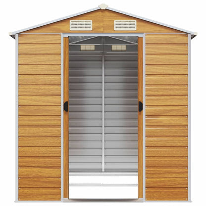 vidaXL Garden Shed | Light Brown | Galvanised Steel | Large | Garden Shed 5