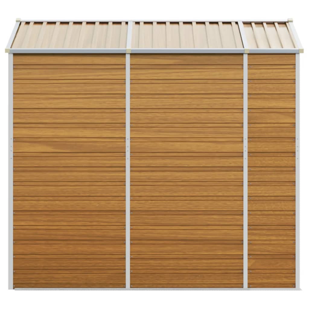 vidaXL Garden Shed | Light Brown | Galvanised Steel | Large | Garden Shed 6