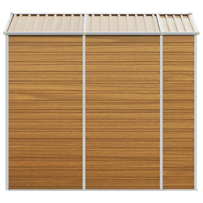 vidaXL Garden Shed | Light Brown | Galvanised Steel | Large | Garden Shed 6