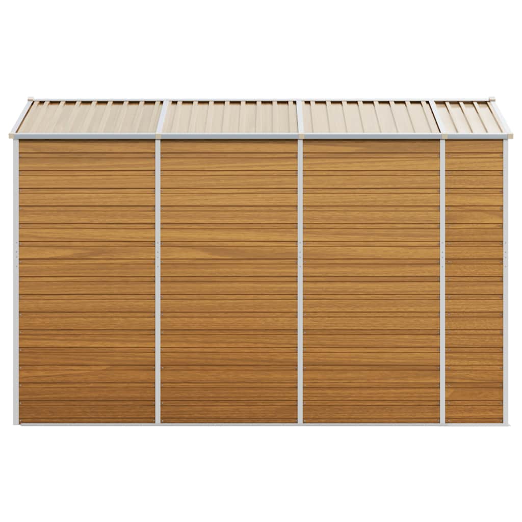 vidaXL Garden Shed Light Brown 191x300x198 cm Galvanised Steel 6
