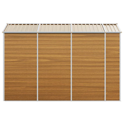vidaXL Garden Shed Light Brown 191x300x198 cm Galvanised Steel 6