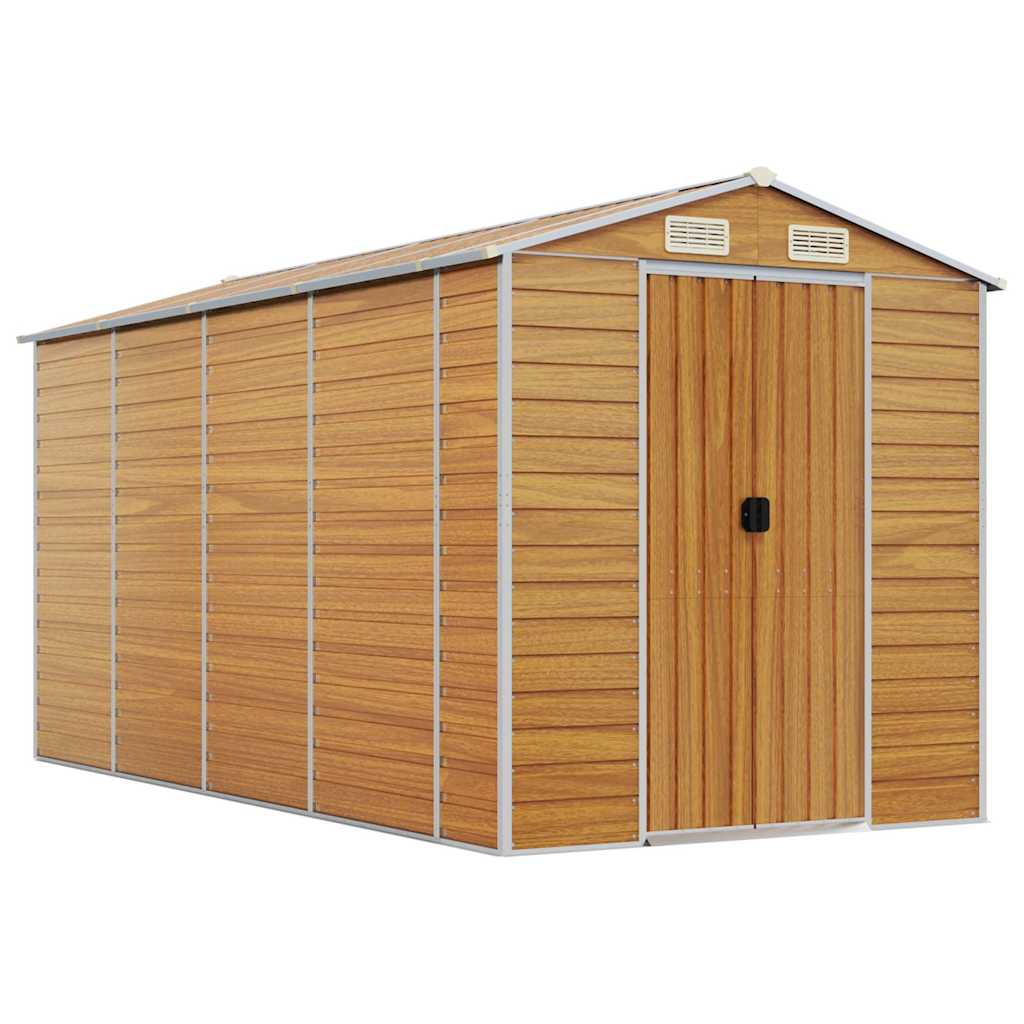 vidaXL Garden Shed | Light brown | Galvanised steel | Medium | Garden Shed 2