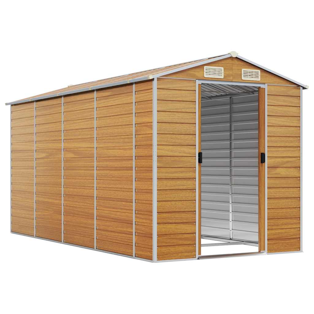 vidaXL Garden Shed | Light brown | Galvanised steel | Medium | Garden Shed 3