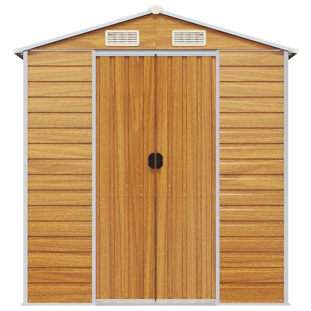 vidaXL Garden Shed | Light brown | Galvanised steel | Medium | Garden Shed 4