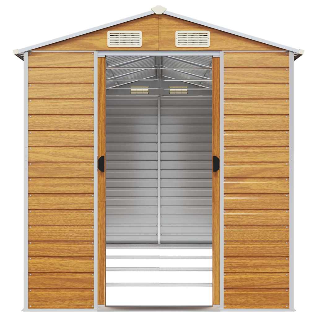 vidaXL Garden Shed | Light brown | Galvanised steel | Medium | Garden Shed 5