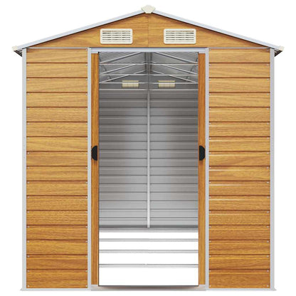 vidaXL Garden Shed | Light brown | Galvanised steel | Medium | Garden Shed 5