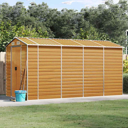 vidaXL Garden Shed | Light brown | Galvanised steel | Medium | Garden Shed 1