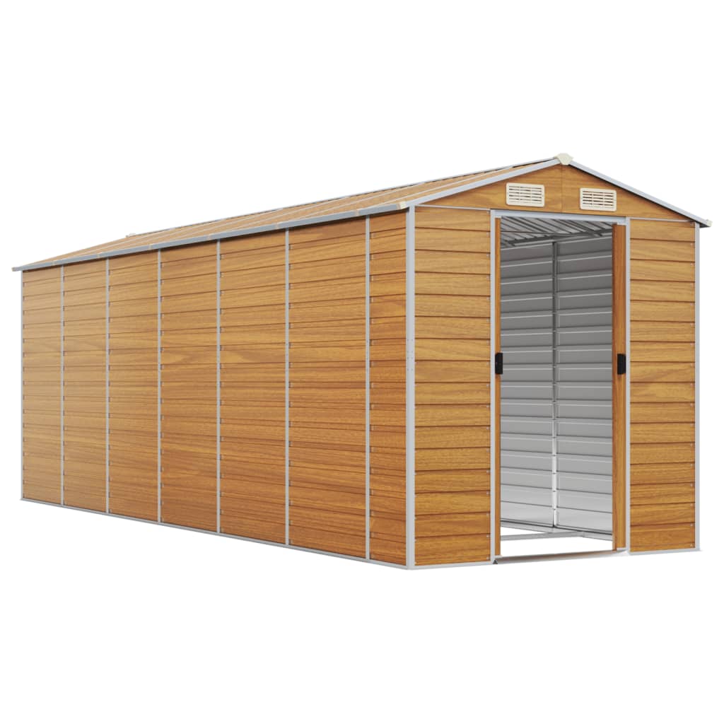 vidaXL Garden Shed | Light Brown | Galvanised Steel | Large | Garden Shed 3