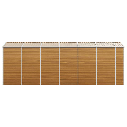 vidaXL Garden Shed | Light Brown | Galvanised Steel | Large | Garden Shed 6
