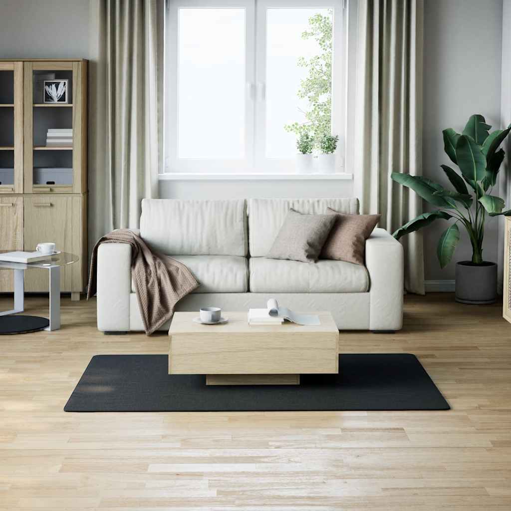 vidaXL Shaggy Rug Black 120x183 cm Polyester 3