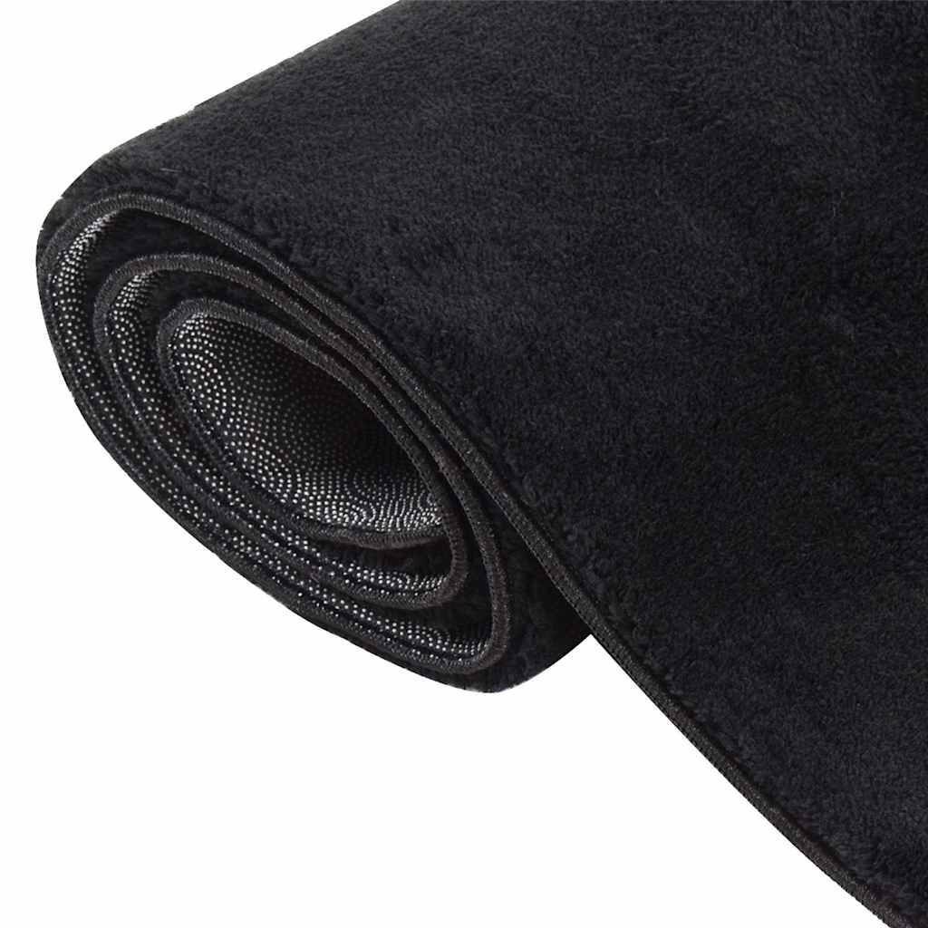 vidaXL Shaggy Rug Black 120x183 cm Polyester 6