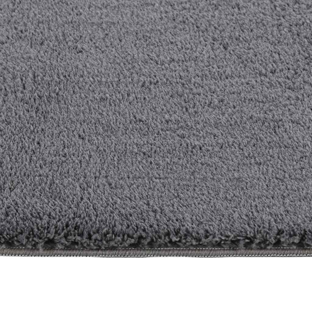 vidaXL Shaggy Rug Anthracite 120x183 cm Polyester 4