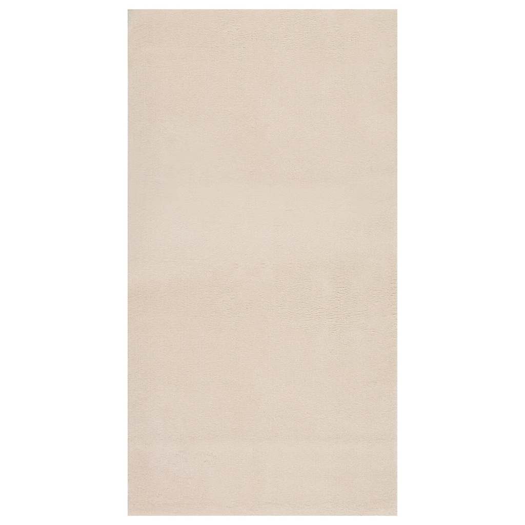 vidaXL Shaggy Rug Beige 120x183 cm Polyester 2