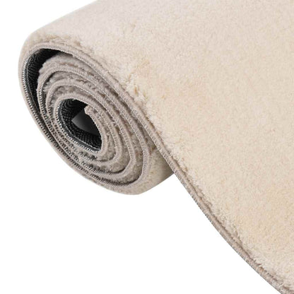 vidaXL Shaggy Rug Beige 120x183 cm Polyester 6