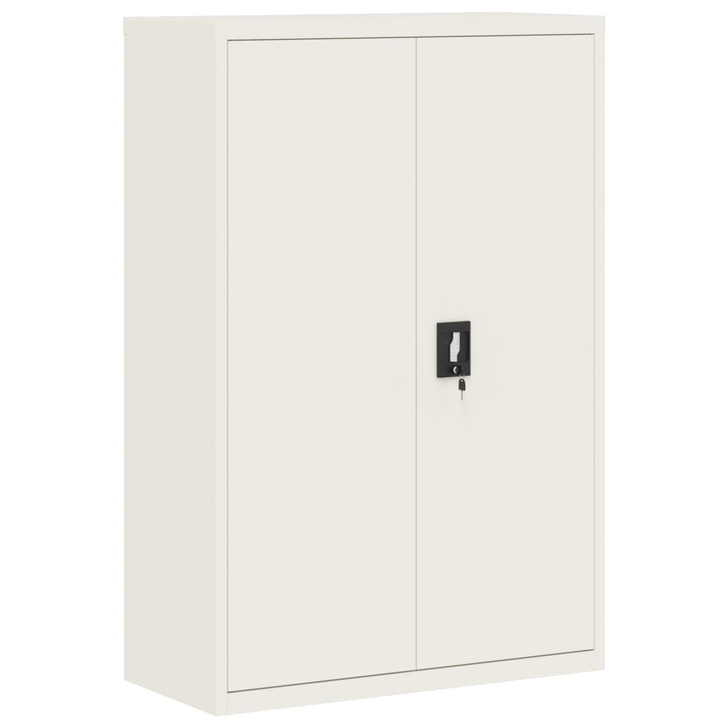 File Cabinet Steel White 90 x 40 x 180 cm