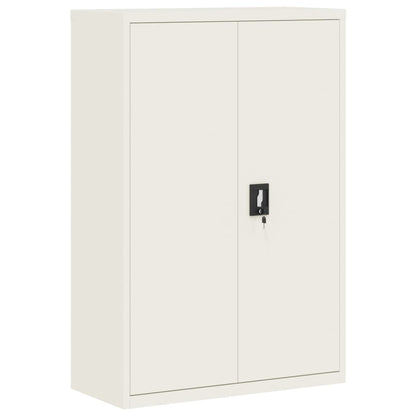 File Cabinet Steel White 90 x 40 x 180 cm