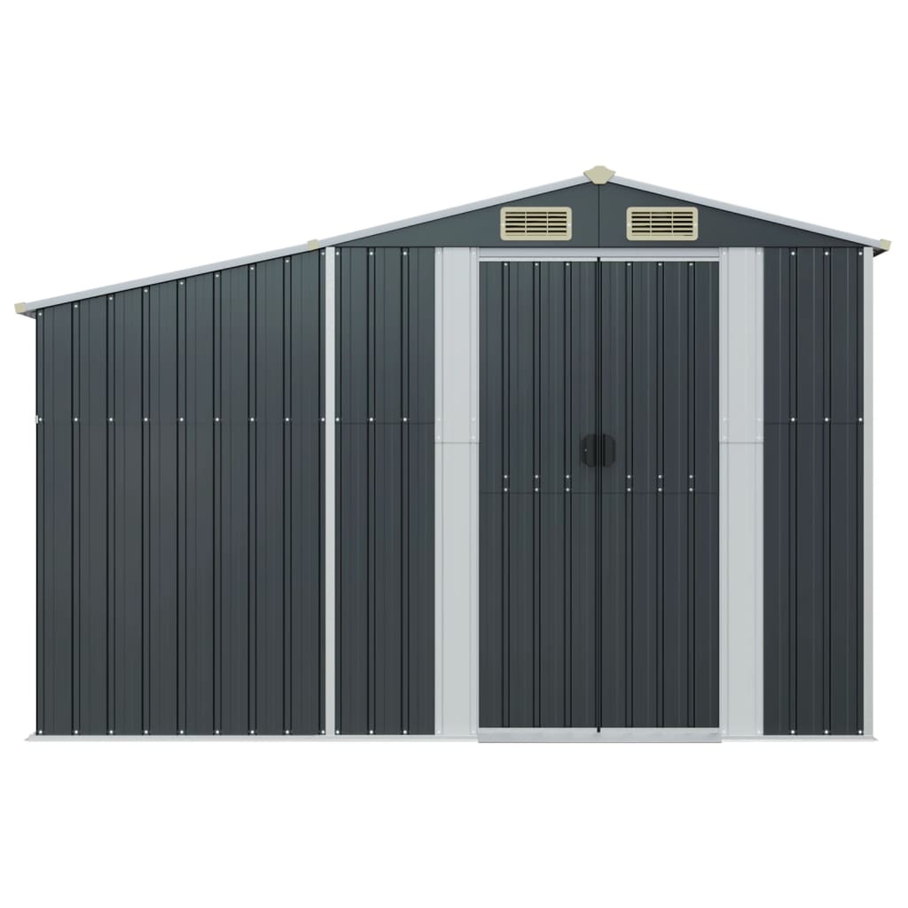 vidaXL Garden Shed Anthracite 277x93x179 cm Galvanised Steel 3