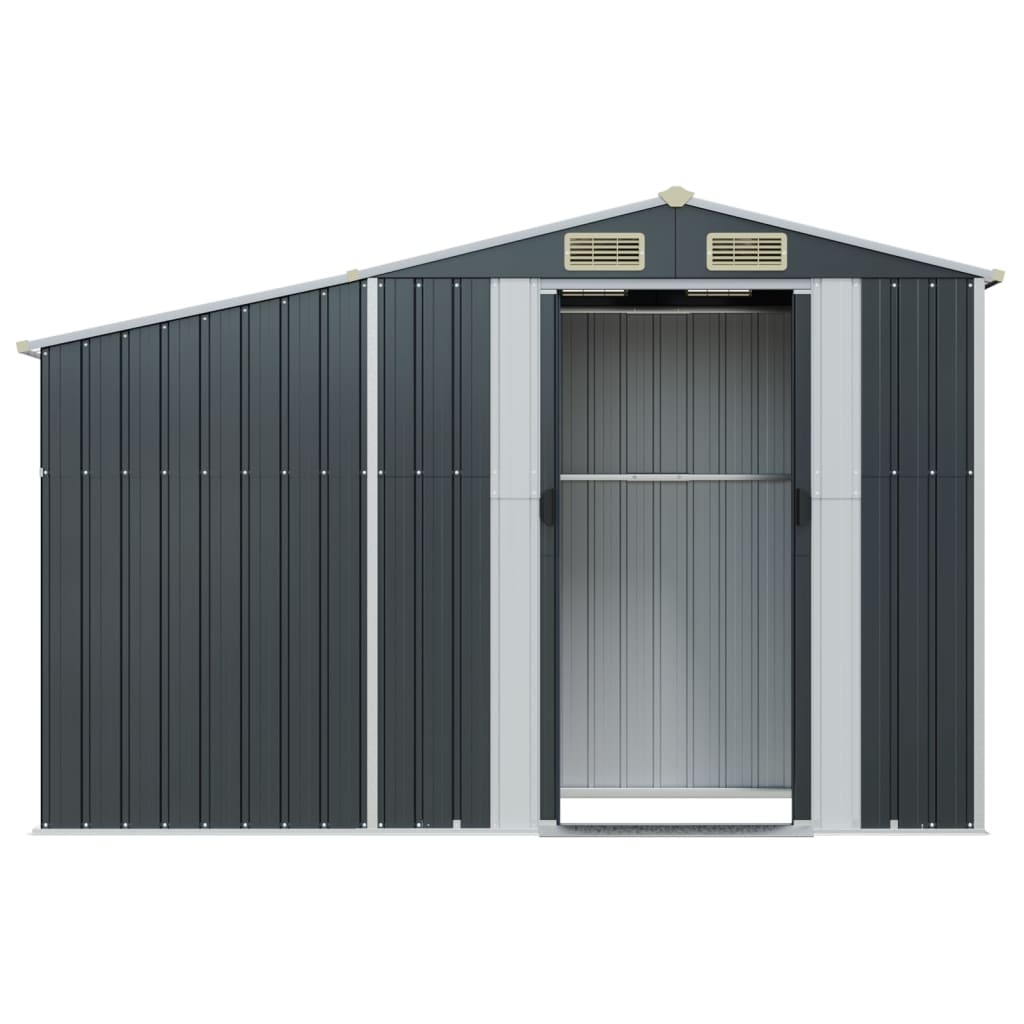 vidaXL Garden Shed Anthracite 277x93x179 cm Galvanised Steel 4