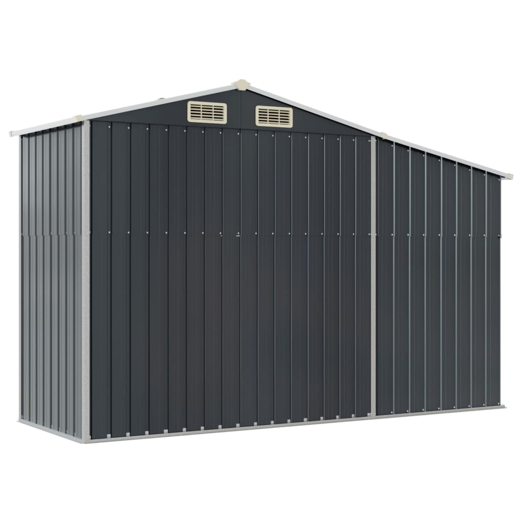 vidaXL Garden Shed Anthracite 277x93x179 cm Galvanised Steel 6