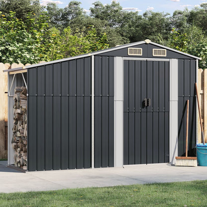 vidaXL Garden Shed Anthracite 277x93x179 cm Galvanised Steel 1