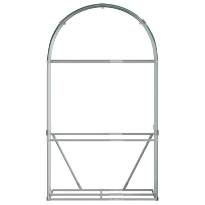 vidaXL Log Holder Green 120x45x210 cm Galvanised Steel 4