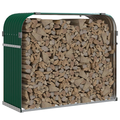 vidaXL Log Holder Green 120x45x100 cm Galvanised Steel 3