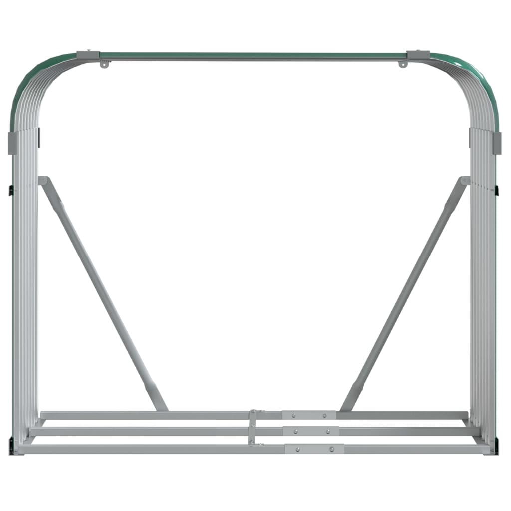 vidaXL Log Holder Green 120x45x100 cm Galvanised Steel 4
