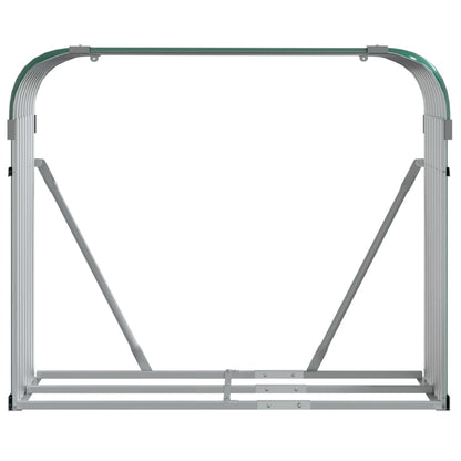 vidaXL Log Holder Green 120x45x100 cm Galvanised Steel 4