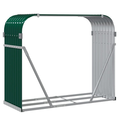 vidaXL Log Holder Green 120x45x100 cm Galvanised Steel 6