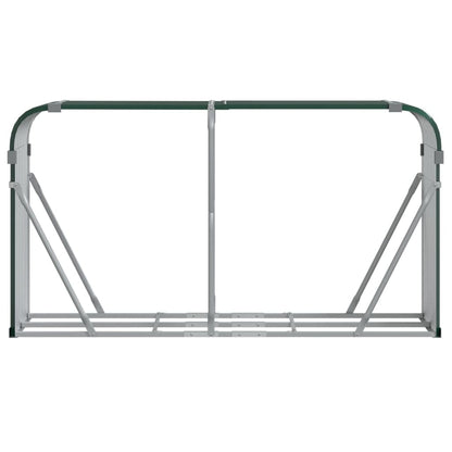 vidaXL Log Holder Green 180x45x100 cm Galvanised Steel 4