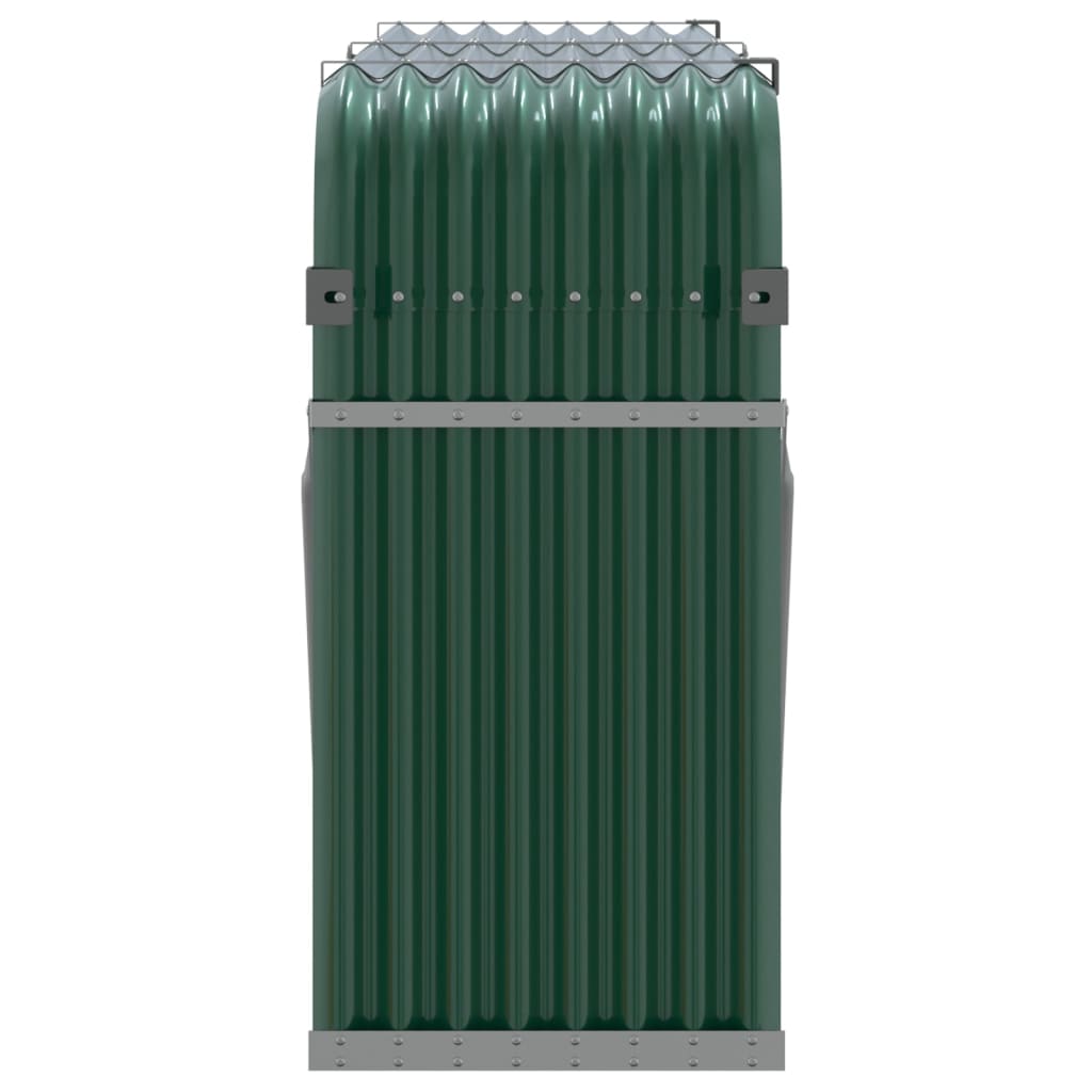 vidaXL Log Holder Green 180x45x100 cm Galvanised Steel 5