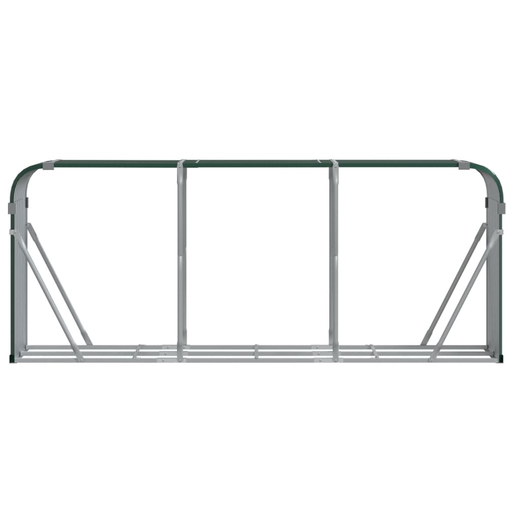 vidaXL Log Holder Green 234x45x100 cm Galvanised Steel 3