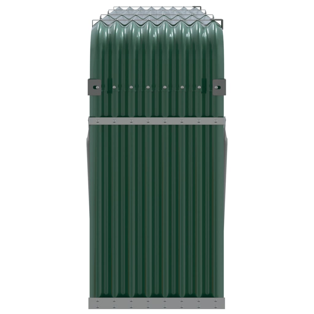 vidaXL Log Holder Green 234x45x100 cm Galvanised Steel 5