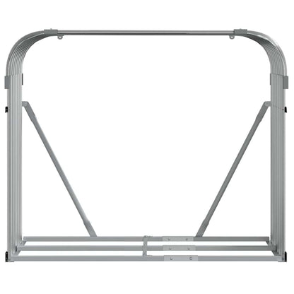 vidaXL Log Holder Light Grey 120x45x100 cm Galvanised Steel 4