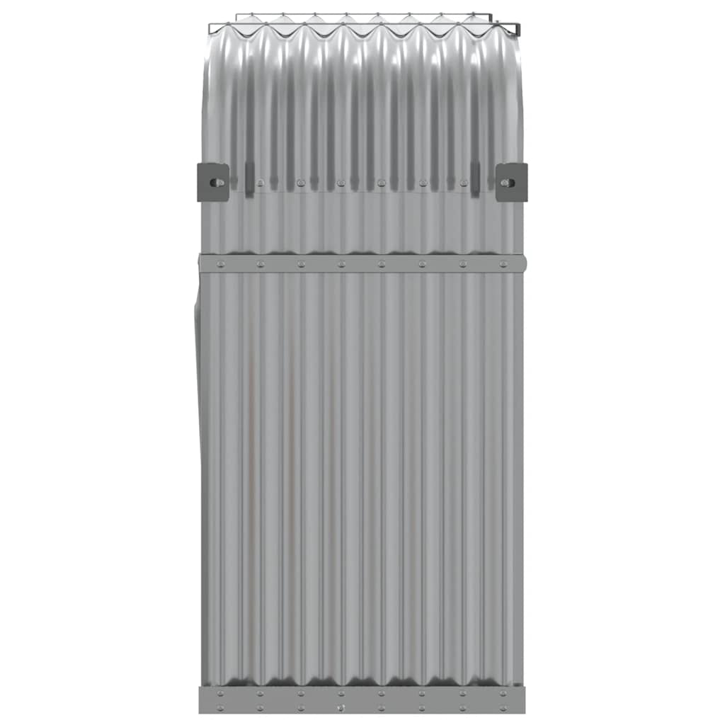 vidaXL Log Holder Light Grey 120x45x100 cm Galvanised Steel 5