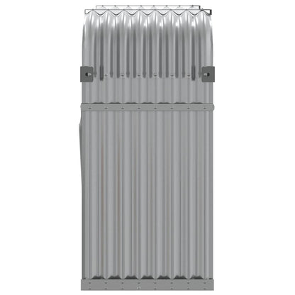 vidaXL Log Holder Light Grey 120x45x100 cm Galvanised Steel 5