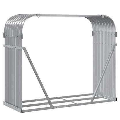 vidaXL Log Holder Light Grey 120x45x100 cm Galvanised Steel 6