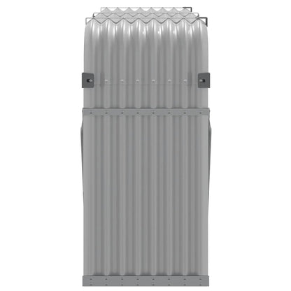 vidaXL Log Holder Light Grey 180x45x100 cm Galvanised Steel 5
