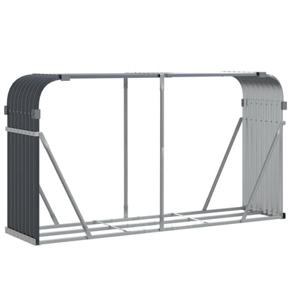 vidaXL Log Holder Anthracite 180x45x100 cm Galvanised Steel 2